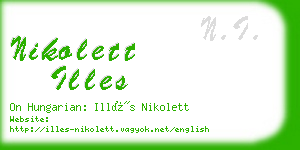 nikolett illes business card